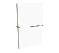 HÜPPE Select+ paroi latérale seule, épaisseur de verre 10mm, largeur 1200mm, SL0105087322, Cabines de douche: Verre profilé argenté mat ESG clair avec ANTI-PLAQUE