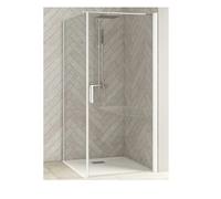 Paroi Latérale Kinedo SMART DESIGN fixe d’angle F sans seuil 700x2000x6mm Profilé blanc, Verre Tr...