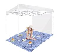 Paroi Latérale Parasol - Bâche Extérieure Universelle 4, Mur Solaire Protection | Pliable Instantanée pour Tente Jardin Plage Patio Terrasse Piscine Résistant Aux Intempéries Accessoire