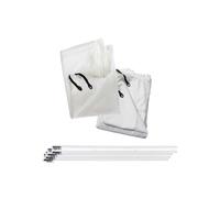 Paroi Latérale Pour Pergola Hwc-J32, Set De 4 Pièces + Moustiquaire Pavillon Paroi De Remplacement 4x3m Blanc Blanc