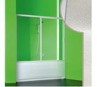 Paroi Pare-Baignoire Coulissante FORTE - Modèle Plutone - Acrylique Fumé - Blanc - 185cm - Réversible