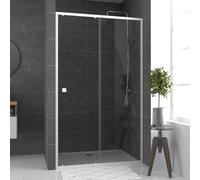 Paroi porte de douche Coulissante blanc 120x185cm - extensible - WHITY slide 120