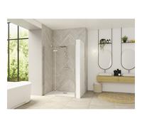 Paroi Smart Design P Charnières sans seuil 100 chromé transparent gauche - KINEDO PA1412CTNEG