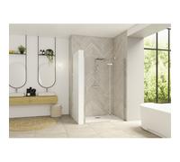 Paroi Smart Design P Charnières sans seuil 180 chromé transparent droite - KINEDO PA1420CTNED