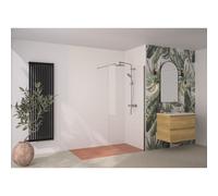 Paroi Solo 6+ verre 6mm transparent 70 cm H200 cm chromé - KINEDO PA2412CTNE
