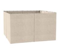 Parois Lat?Rales De Rechange Barnum Tonnelle 3 X 4 M - 2 Syst?Mes D'attache Boucles Ou Crochets - B?Ches De Rechange Zipp?Es, Avec Velcro D'attache - Polyester Beige Beige