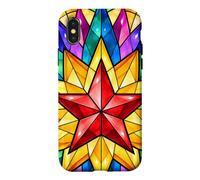 Parol Lanterne Philippine Motif étoile de Noël Arc-en-Ciel Kaléidoscope Coque pour iPhone X/XS