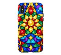 Parol Lanterne Philippine Motif étoile de Noël Arc-en-Ciel Kaléidoscope Coque pour iPhone X/XS