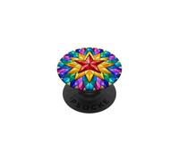 Parol Lanterne Philippine Motif étoile de Noël Arc-en-Ciel Kaléidoscope PopSockets PopGrip Adhésif