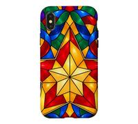 Parol Philipino Lanterne de Noël étoile Arc-en-Ciel mosaïque Coque pour iPhone X/XS