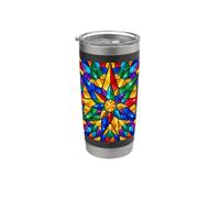 Parol Philipino Lanterne de Noël étoile arc-en-ciel mosaïque Gobelet isotherme en acier inoxydable double paroi