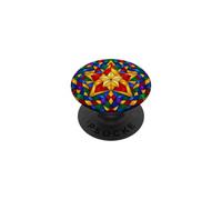 Parol Philipino Lanterne de Noël étoile Arc-en-Ciel mosaïque PopSockets PopGrip Adhésif