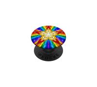 Parol Philipino Lanterne de Noël Motif étoile Arc-en-Ciel PopSockets PopGrip Adhésif