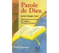 Parole de Dieu pour chaque jour les premières lectures de la semaine