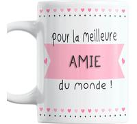 Paroles d'amour Mug Meilleure Amie - Cadeau Original et Touchant pour Anniversaire, Noël ou Plaisir d’Offrir - Tasse Message d’Amitié Pour la Meilleure Amie du Monde