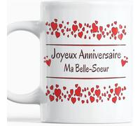 Paroles d'Amour - Mug Original Cœur - Idée Cadeau Belle-Soeur - Joyeux Anniversaire