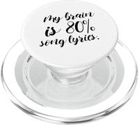 Paroles de Chanson My Brain is 80% (Music Statement) PopSockets PopGrip pour MagSafe