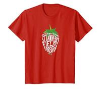 Paroles de Lennon et McCartney - Strawberry Fields T-Shirt, Enfant, Rouge, 3 Ans