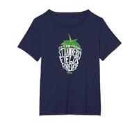 Paroles de Lennon et McCartney - Strawberry Fields T-Shirt, Femme Grandes Tailles, Bleu Marine, 1X