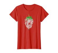 Paroles de Lennon et McCartney - Strawberry Fields T-Shirt, Femme, Rouge, M