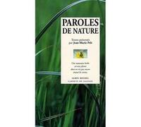 Paroles de nature Jean-Marie Pelt (Auteur)