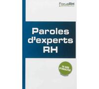 Paroles d'experts - RH - Collectif - Studyrama Eds - broché - Etude