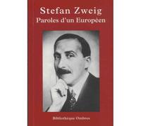 Paroles d'un europeen - Stefan Zweig - Ombres - broché - Roman