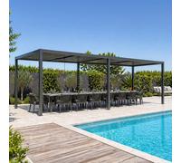 Paros pergola bioclimatique double 3x6 m noire