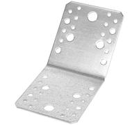Parotec 10 Équerres métalliques 135° renforcées pour montage, fixation poteau bois, 105 x 105 x 90 x 2,5 mm, connecteur bois, acier galvanisé, équerre de fixation pour charpente