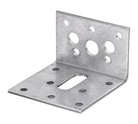 Parotec 10 Équerres réglables pour charpente, montage, 60 x 40 x 60 x 2,5 mm, connecteur métallique avec trou long, équerre métallique, acier galvanisé, ouverture de réglage, connecteur bois