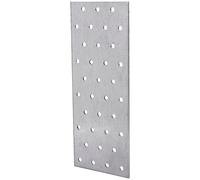 Parotec 10 pièces équerre métallique perforée pour menuiserie connecteur bois robuste assemblage métallique acier galvanisé fixation solide et durable connecteur de fixation 80 x 200 x 2 mm