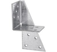 Parotec 10 pièces équerre universelle droite pour construction montage poutres connecteur bois et métal fixation galvanisée dimensions 100 x 50 x 40 x 2,5 mm