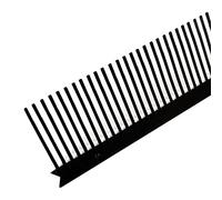 Parotec, 10 pièces peigne d'aération 100mm peigne d'aération pour gouttière (noir)