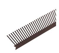Parotec, 10 pièces peigne d'aération 80 mm x 1 m peigne d'aération pour gouttière (brun)