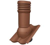Parotec Aérateur de Toit réglable avec évacuation des condensats - DN125 pour Tuiles Creaton - Göteborg - Cheminée de ventilation (RAL 8004 - Rouge Brique)