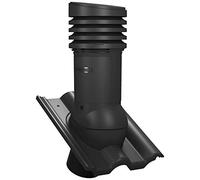 Parotec Aérateur de Toit réglable avec évacuation des condensats EVO DN150 pour Tuiles Frankfurter, Benders - Mecklenburger, ProDach (RAL 9005 - Noir)