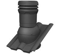 Parotec Cheminée d'aération DN 125 mm - faible 325 mm - Aérateur de toit passif pour BMI Monier FRANKFURTER BENDERS MECKLENBURGER Tuile de toit - Aération de toit | Tuile de ventilation - RAL 7016