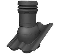 Parotec Cheminée d'aération DN 125 mm - hauteur 325 mm - Aérateur de toit passif pour BMI Monier DOPPEL-S IBF/NELSKAMP S Tuile de toit - Aération de toit | Tuile de ventilation - RAL 7016 anthracite