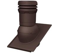 Parotec Cheminée de ventilation DN 125 mm - hauteur de 325 mm - ventilateur de toit passif pour tuiles BMI Monier TEGALIT PROTEGON AERLOX - ventilation de toit | Tuile de ventilation - RAL 8017 Marron