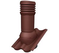 Parotec Cheminée de ventilation isolé DN 125 mm pour BMI Monier - DOPPEL-S, NELSKAMP - S, IBF - DOPPEL-S tuiles - évacuateur de toit passif isolé, prévient la condensation (RAL 3009 - Rouge)