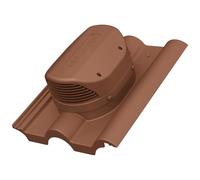 Parotec Cheminée de Ventilation plat - Tuile de ventilation, Chapeau de ventilation, Tuile d'aération pour Creaton - Heidelberg (RAL 8004 - Rouge en Brique)