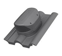 Parotec Cheminée de Ventilation plat - Tuile de ventilation, Chapeau de ventilation, Tuile d'aération pour Creaton - Heidelberg (RAL 7024 - Graphite)