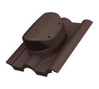Parotec Cheminée de Ventilation plat - Tuile de ventilation, Chapeau de ventilation, Tuile d'aération pour Creaton - Heidelberg (RAL 8017 - Marron)