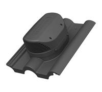 Parotec Cheminée de Ventilation plat - Tuile de ventilation, Chapeau de ventilation, Tuile d'aération pour Creaton - Heidelberg (RAL 7021 - Anthracite)