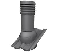 Parotec Cheminée ventilation DN 125 mm pour BMI Monier Frankfurter Graphite | pour tuiles Benders - Mecklenburger, ProDach - Doppelrömer, ventilation passive, évacuation des condensats, RAL 7024