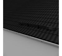 Parotec PARE-NEIGE Kit Tubulaire Complet 2,0 m (200 cm) - Pour toits en tuiles (céramique/béton) - pare-neige/système antineige - 3 tubes, 4 supports - 10 couleurs - RAL 9005 Noir profond