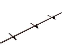 Parotec PARE-NEIGE Kit Tubulaire Complet 2,0 m (200 cm) - Pour tôle trapézoïdale, feutre bitumé & bardeaux - pare-neige - 1 tube, 3 supports, 10 couleurs - RAL 8017 Brun chocolat
