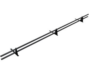 Parotec PARE-NEIGE Kit Tubulaire Complet 3,0 m (300 cm) - Pour bac acier, bitume & shingles - pare-neige/système antineige - 2 tubes, 3 supports - 10 couleurs - RAL 7016 Anthracite