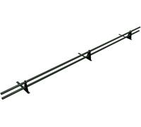 Parotec PARE-NEIGE Kit Tubulaire Complet 3,0 m (300 cm) - Pour membranes EPDM/PVC, bitume (feutre/soudé) & shingles - pare-neige/antineige - 2 tubes, 3 supports - RAL 6020 Vert sapin (vert foncé)