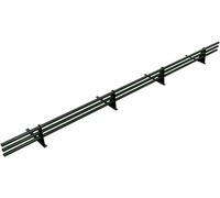 Parotec PARE-NEIGE Kit Tubulaire Complet 3,0 m (300 cm) - Pour membranes EPDM/PVC, bitume (feutre/soudé) & shingles - pare-neige/antineige - 3 tubes, 4 supports - RAL 6020 Vert sapin (vert foncé)